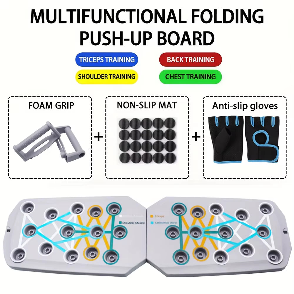 Ultimate Push-Up Board Set: Portable & Multifunctional Fitness Equipment for Total Upper Body Strength