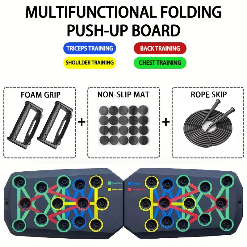 Ultimate Push-Up Board Set: Portable & Multifunctional Fitness Equipment for Total Upper Body Strength