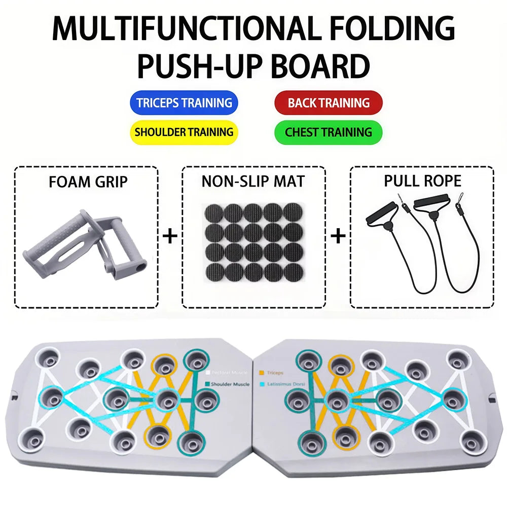 Ultimate Push-Up Board Set: Portable & Multifunctional Fitness Equipment for Total Upper Body Strength