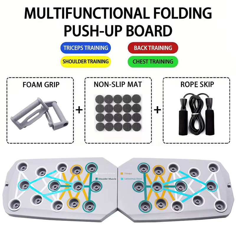 Ultimate Push-Up Board Set: Portable & Multifunctional Fitness Equipment for Total Upper Body Strength